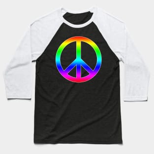 Rainbow Peace Sign Baseball T-Shirt